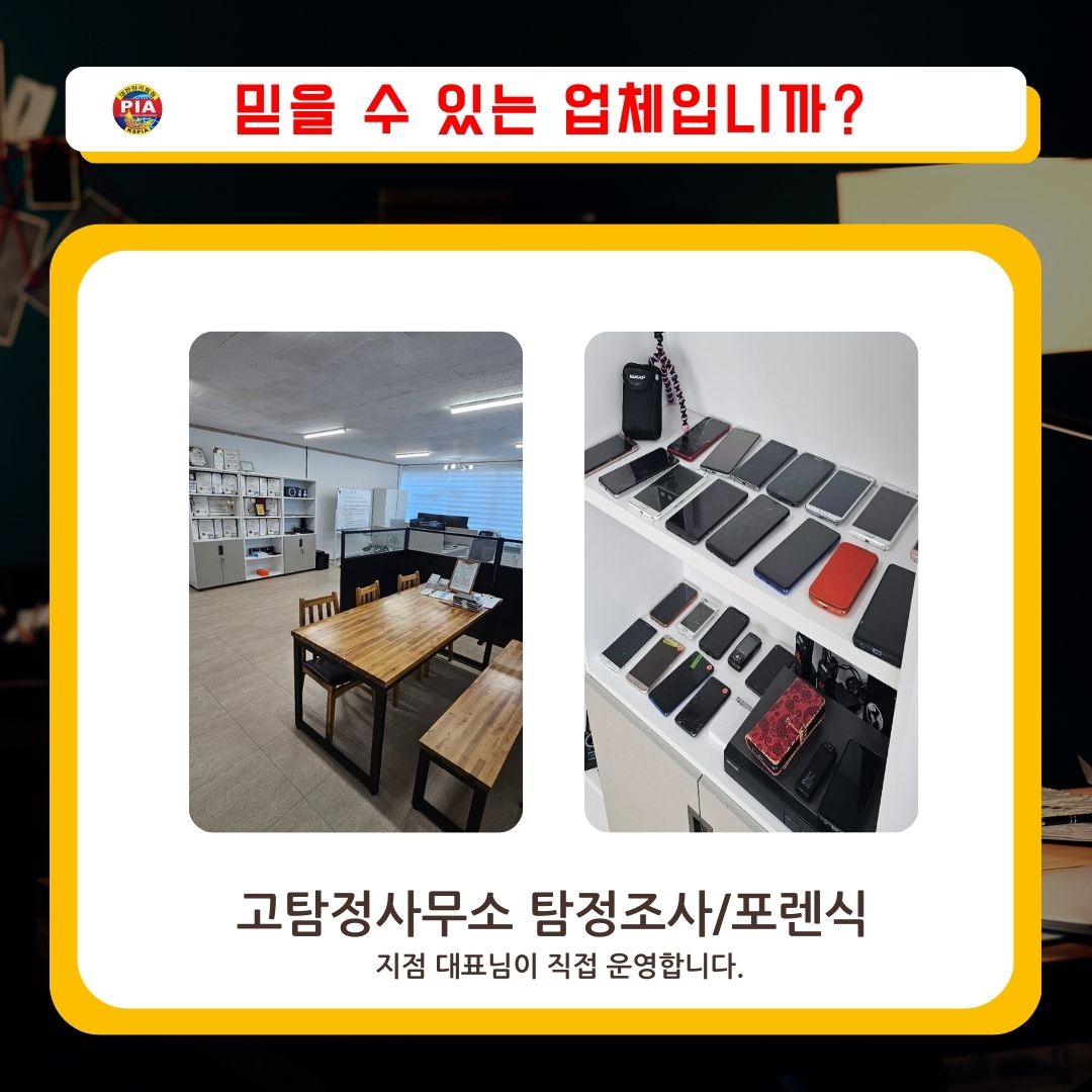 고탐정사무소 팀장조사 포렌식조사